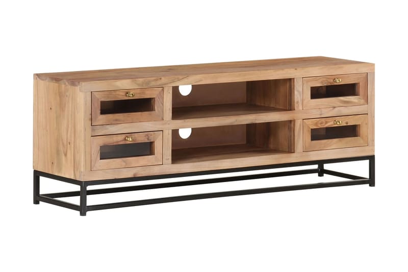 TV-bänk 110x30x40 cm massiv akacia - Brun - Möbler - Vardagsrum - Tv-möbler & mediamöbler - Tv-bänkar