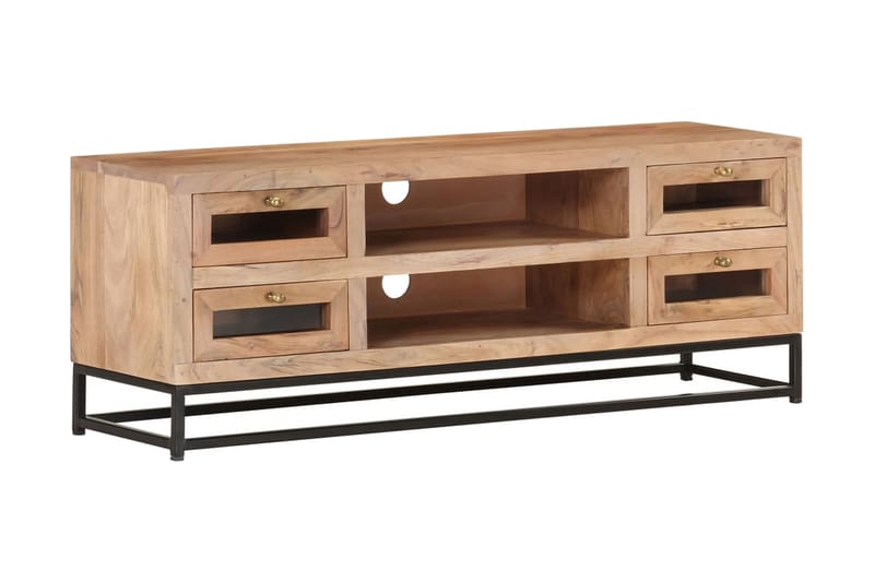 TV-bänk 110x30x40 cm massiv akacia - Brun - Möbler - Vardagsrum - Tv-möbler & mediamöbler - Tv-bänkar