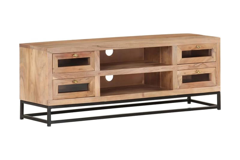 TV-bänk 110x30x40 cm massiv akacia - Brun - Möbler - Vardagsrum - Tv-möbler & mediamöbler - Tv-bänkar