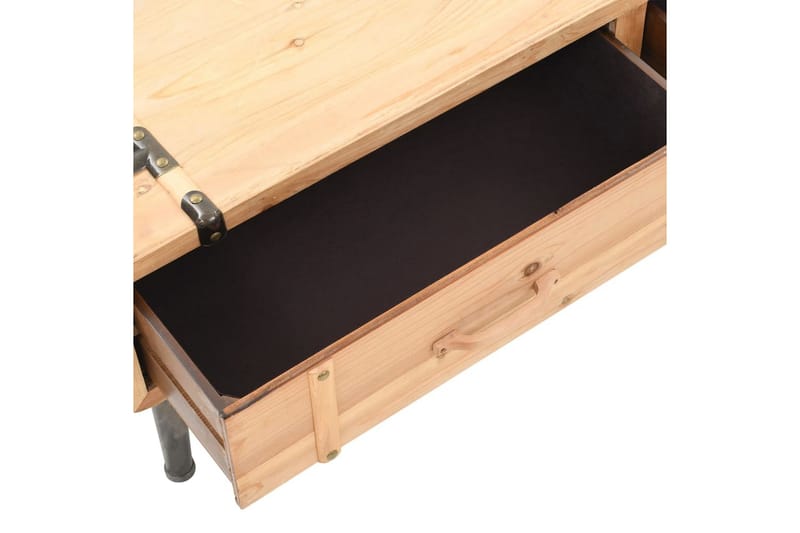 TV-bänk 110x33x35 cm massivt granträ - Brun - Möbler - Vardagsrum - Tv-möbler & mediamöbler - Tv-bänkar