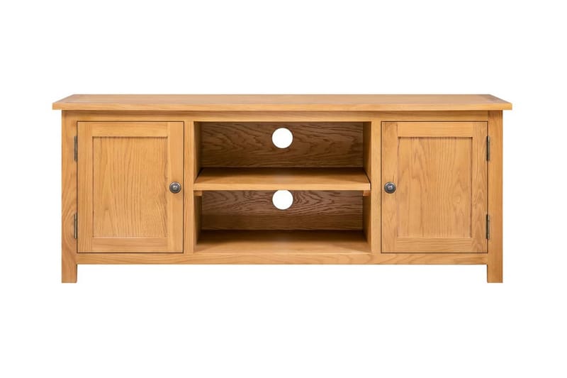 TV-bänk 110x35x44 cm massiv ek - Brun - Möbler - Vardagsrum - Tv-möbler & mediamöbler - Tv-bänkar
