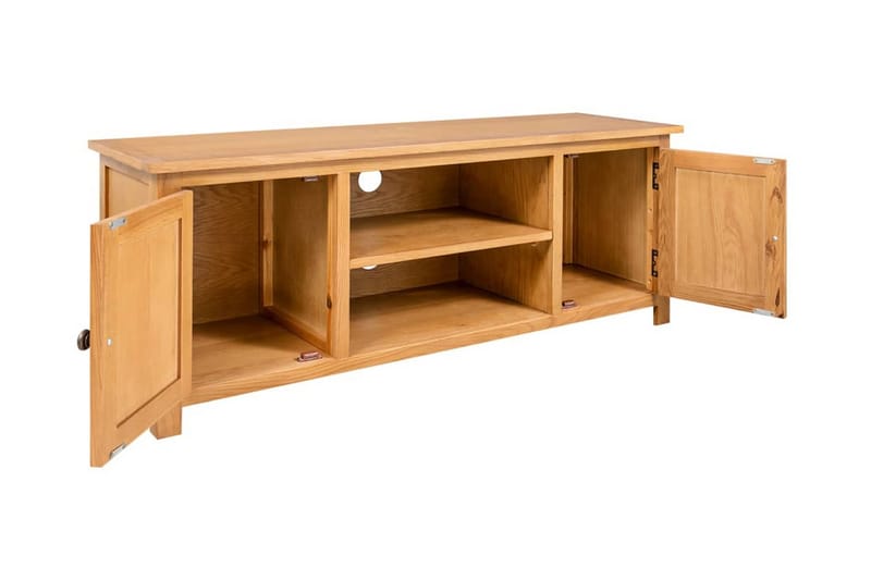 TV-bänk 110x35x44 cm massiv ek - Brun - Möbler - Vardagsrum - Tv-möbler & mediamöbler - Tv-bänkar