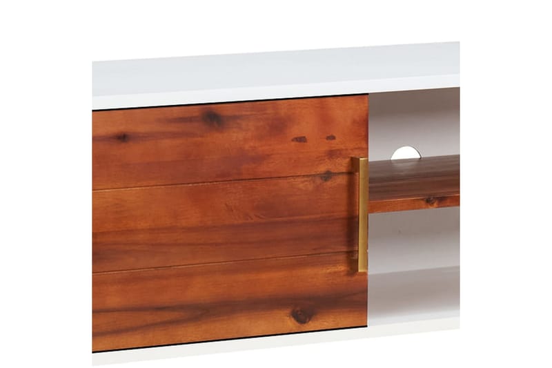 TV-bänk 110x35x50 cm massivt akaciaträ och MDF - Brun - Möbler - Vardagsrum - Tv-möbler & mediamöbler - Tv-bänkar