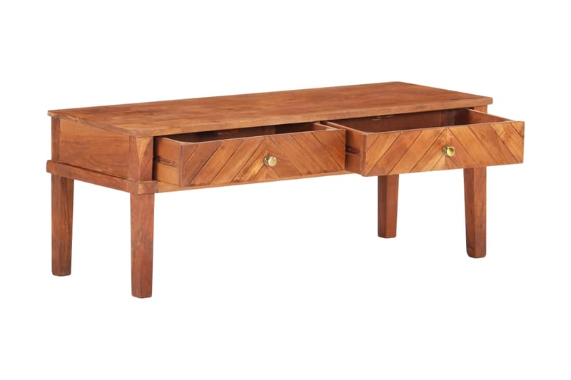 TV-bänk 110x40x41 cm massivt akaciaträ - Brun - Möbler - Vardagsrum - Tv-möbler & mediamöbler - Tv-bänkar