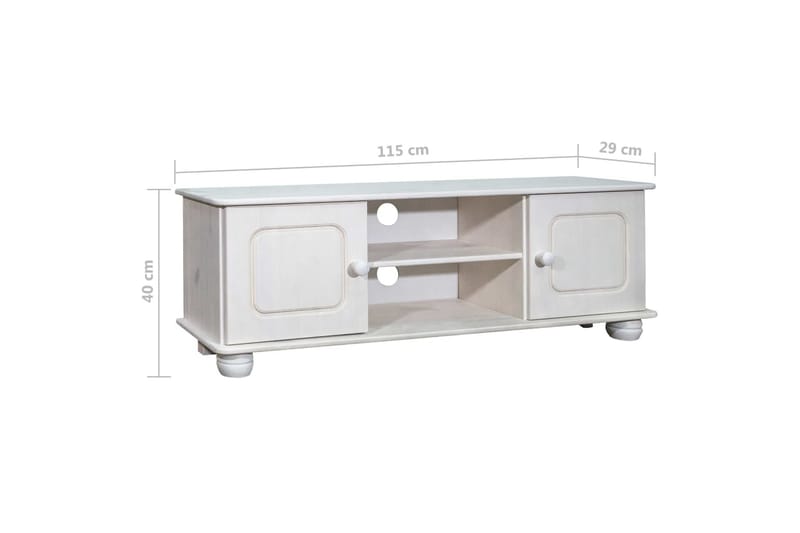 Tv-bänk 115x29x40 cm massiv furu - Brun - Möbler - Vardagsrum - Tv-möbler & mediamöbler - Tv-bänkar