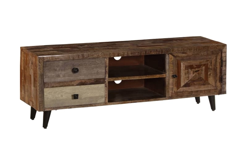 TV-bänk 118x30x40 cm massivt mangoträ - Brun - Möbler - Vardagsrum - Tv-möbler & mediamöbler - Tv-bänkar