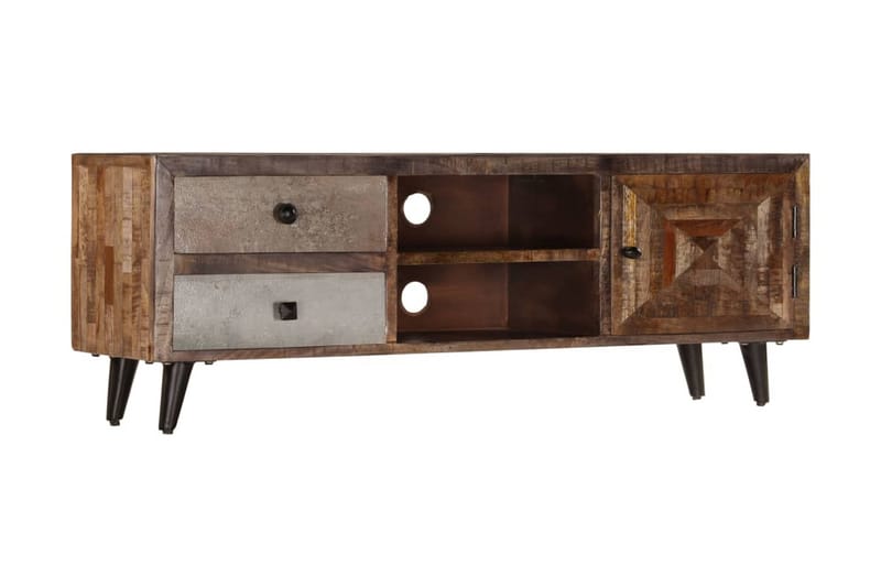 TV-bänk 118x30x40 cm massivt mangoträ - Brun - Möbler - Vardagsrum - Tv-möbler & mediamöbler - Tv-bänkar