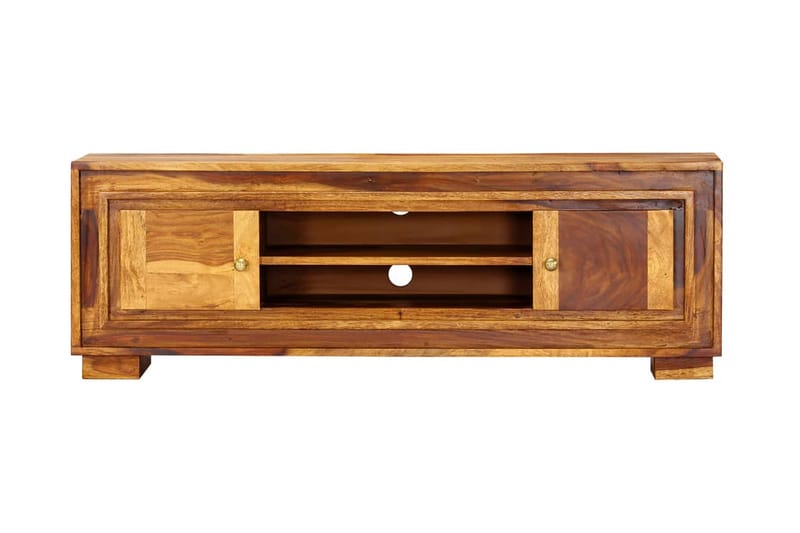 TV-bänk 118x30x40 cm massivt sheshamträ - Brun - Möbler - Vardagsrum - Tv-möbler & mediamöbler - Tv-bänkar