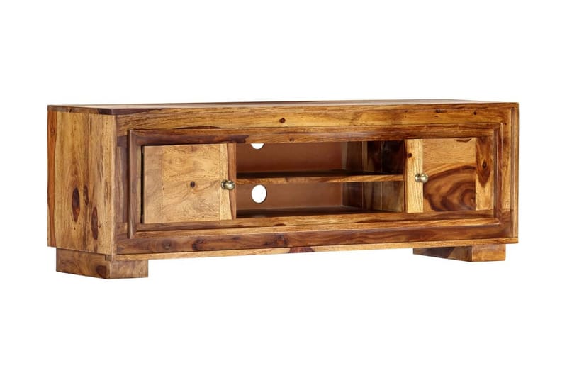 TV-bänk 118x30x40 cm massivt sheshamträ - Brun - Möbler - Vardagsrum - Tv-möbler & mediamöbler - Tv-bänkar