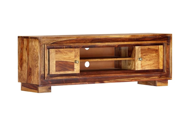 TV-bänk 118x30x40 cm massivt sheshamträ - Brun - Möbler - Vardagsrum - Tv-möbler & mediamöbler - Tv-bänkar