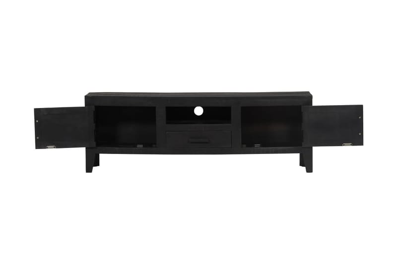 TV-bänk 118x30x40 cm svart massivt mangoträ - Svart - Möbler - Vardagsrum - Tv-möbler & mediamöbler - Tv-bänkar