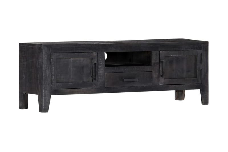 TV-bänk 118x30x40 cm svart massivt mangoträ - Svart - Möbler - Vardagsrum - Tv-möbler & mediamöbler - Tv-bänkar