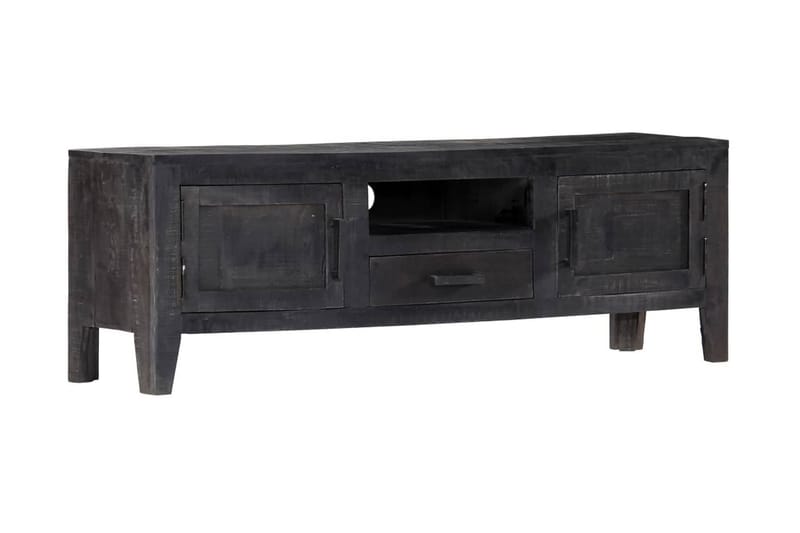 TV-bänk 118x30x40 cm svart massivt mangoträ - Svart - Möbler - Vardagsrum - Tv-möbler & mediamöbler - Tv-bänkar