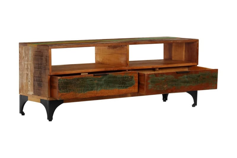 TV-bänk 118x35x45 cm massivt återvunnet trä - Brun - Möbler - Vardagsrum - Tv-möbler & mediamöbler - Tv-bänkar