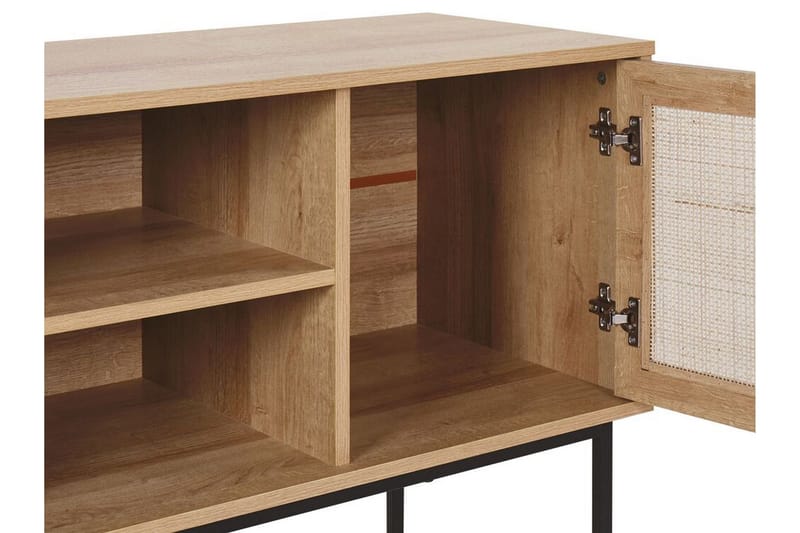 TV-bänk 120 cm rotting ljusbrun PASCO - Trä/natur - Möbler - Vardagsrum - Tv-möbler & mediamöbler - Tv-bänkar