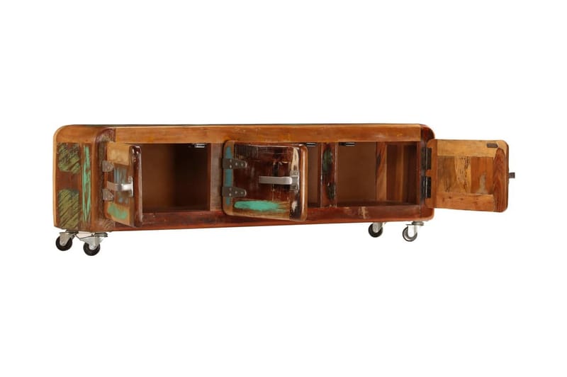 TV-bänk 120x30x37 cm massivt återvunnet trä - Brun - Möbler - Vardagsrum - Tv-möbler & mediamöbler - Tv-bänkar