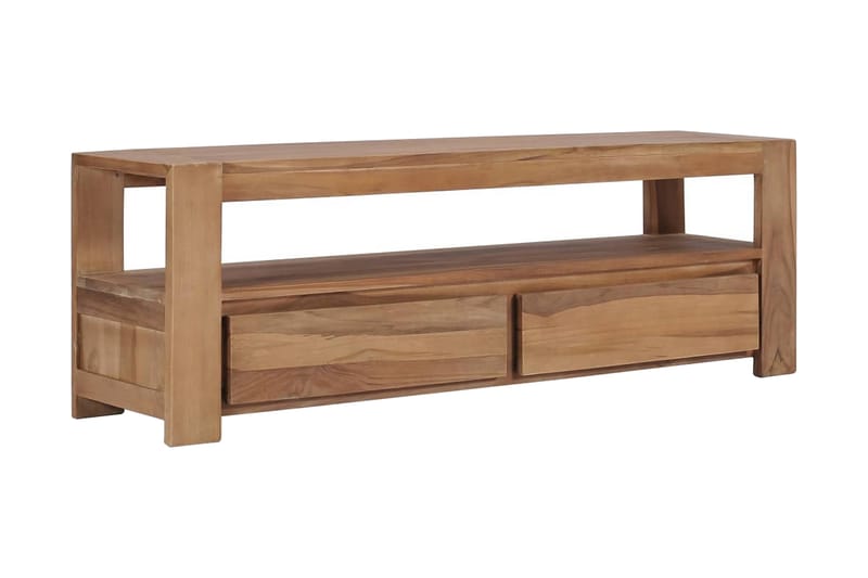 TV-bänk 120x30x40 cm massiv teak - Brun - Tv-bänkar