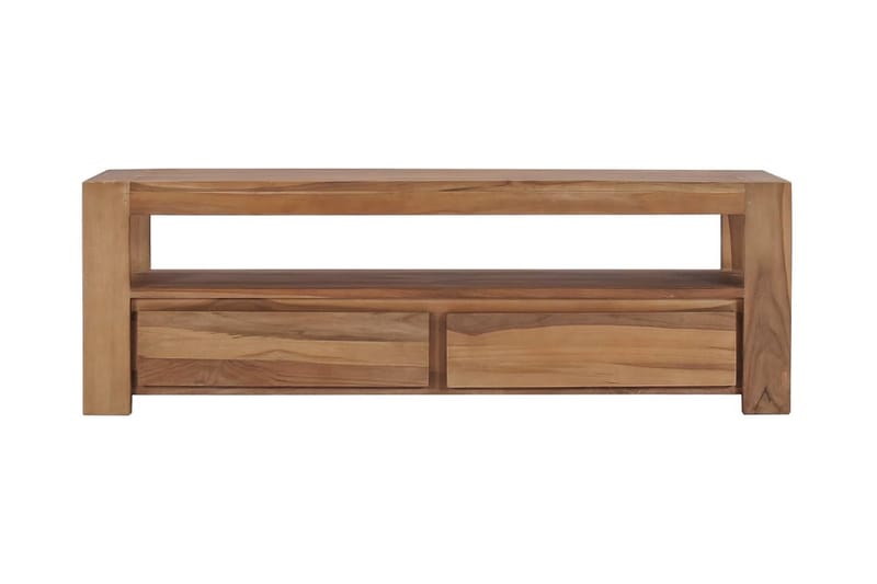 TV-bänk 120x30x40 cm massiv teak - Brun - Tv-bänkar