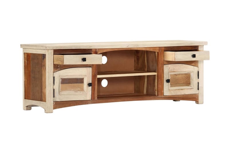 TV-bänk 120x30x40 cm massivt återvunnet trä - Brun - Möbler - Vardagsrum - Tv-möbler & mediamöbler - Tv-bänkar