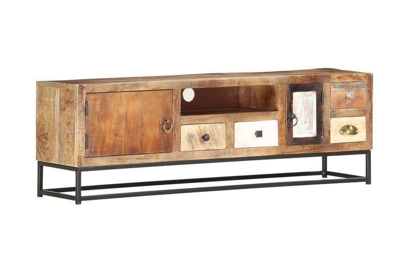 TV-bänk 120x30x40 cm massivt återvunnet trä - Tv-bänkar
