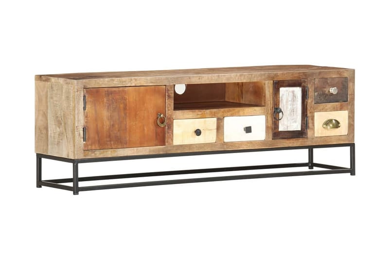 TV-bänk 120x30x40 cm massivt återvunnet trä - Brun - Möbler - Vardagsrum - Tv-möbler & mediamöbler - Tv-bänkar