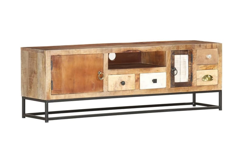 TV-bänk 120x30x40 cm massivt återvunnet trä - Brun - Möbler - Vardagsrum - Tv-möbler & mediamöbler - Tv-bänkar