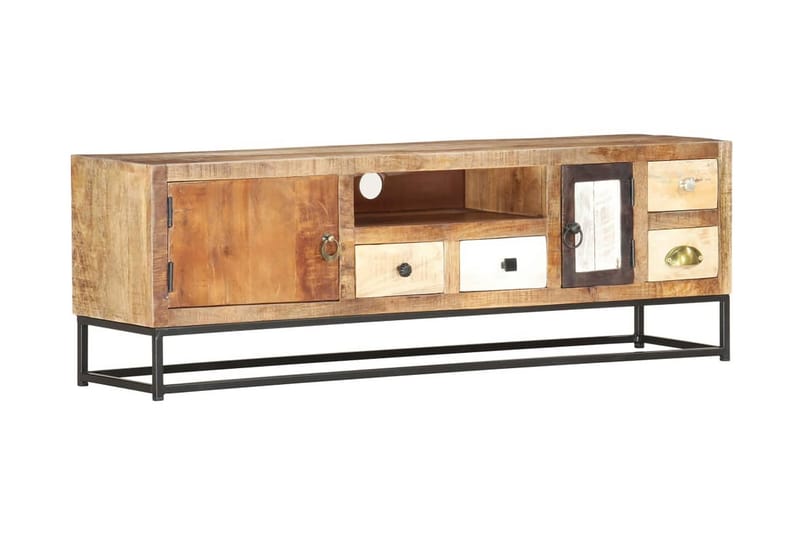 TV-bänk 120x30x40 cm massivt återvunnet trä - Brun - Möbler - Vardagsrum - Tv-möbler & mediamöbler - Tv-bänkar
