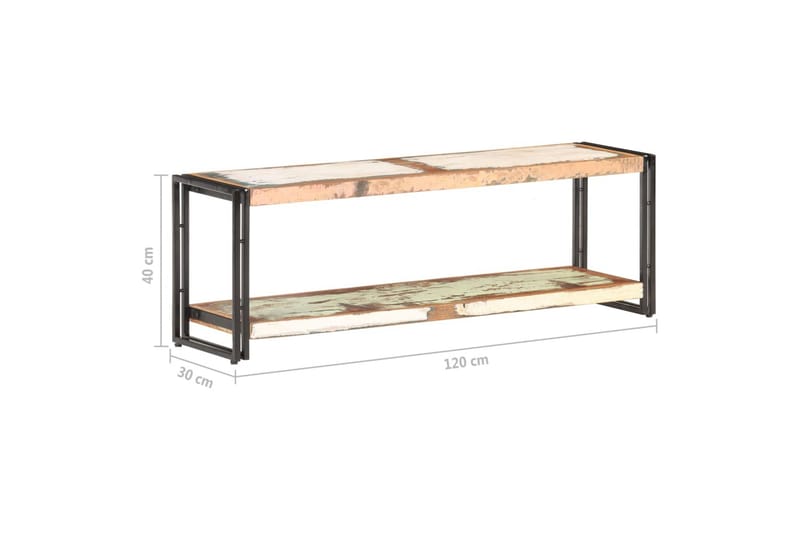 TV-bänk 120x30x40 cm massivt återvunnet trä - Brun - Möbler - Vardagsrum - Tv-möbler & mediamöbler - Tv-bänkar
