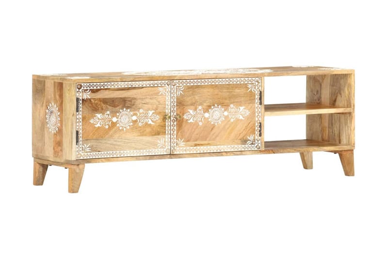 TV-bänk 120x30x40 cm massivt mangoträ - Brun - Möbler - Vardagsrum - Tv-möbler & mediamöbler - Tv-bänkar