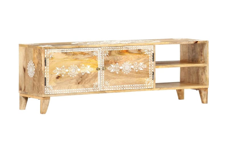 TV-bänk 120x30x40 cm massivt mangoträ - Brun - Möbler - Vardagsrum - Tv-möbler & mediamöbler - Tv-bänkar