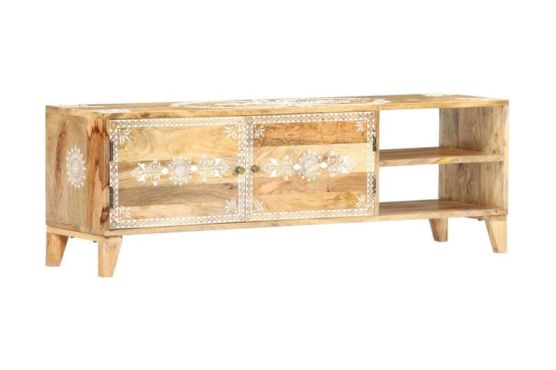 TV-bänk 120x30x40 cm massivt mangoträ - Brun - Möbler - Vardagsrum - Tv-möbler & mediamöbler - Tv-bänkar