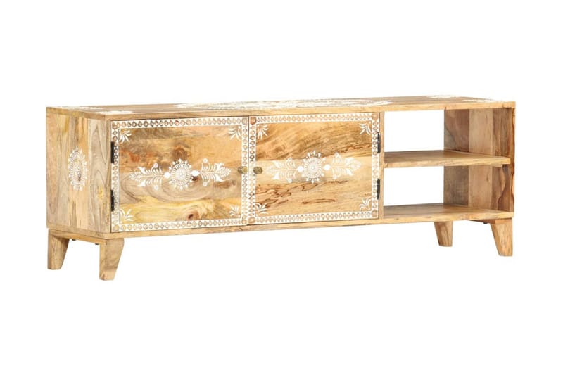 TV-bänk 120x30x40 cm massivt mangoträ - Brun - Möbler - Vardagsrum - Tv-möbler & mediamöbler - Tv-bänkar