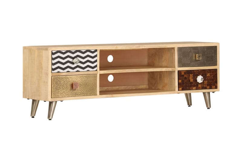 TV-bänk 120x30x40 cm massivt mangoträ - Brun - Möbler - Vardagsrum - Tv-möbler & mediamöbler - Tv-bänkar