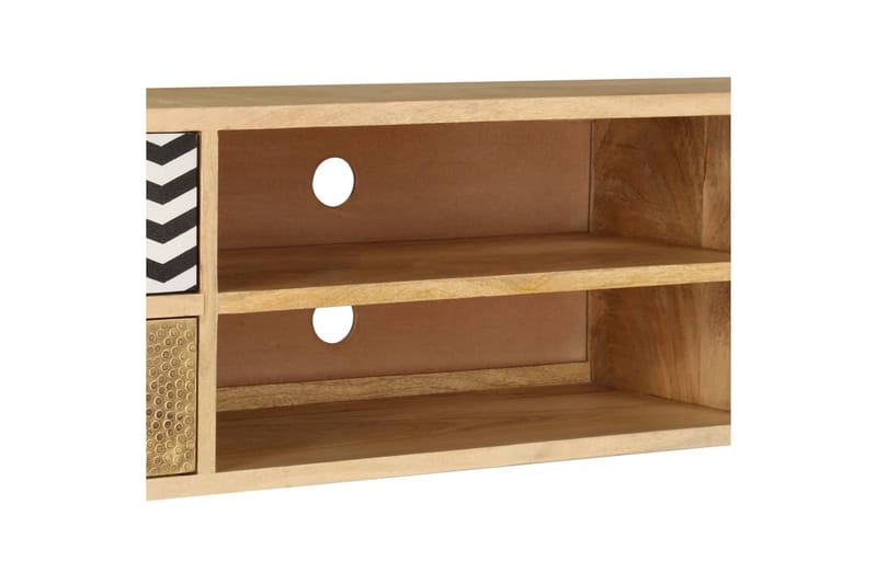 TV-bänk 120x30x40 cm massivt mangoträ - Brun - Möbler - Vardagsrum - Tv-möbler & mediamöbler - Tv-bänkar