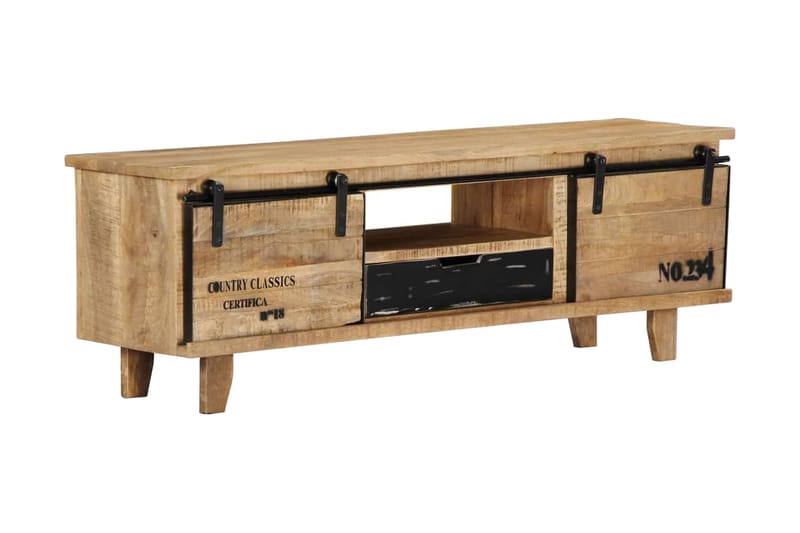 TV-bänk 120x30x40 cm massivt mangoträ - Brun - Möbler - Vardagsrum - Tv-möbler & mediamöbler - Tv-bänkar