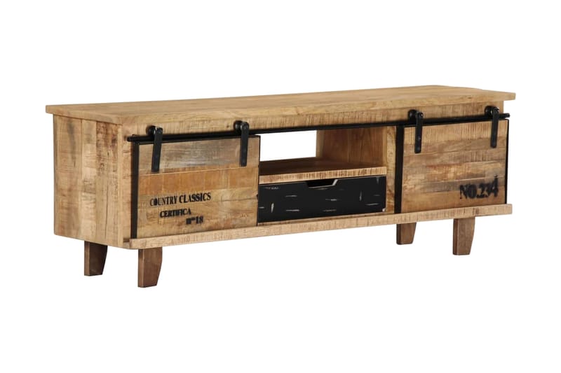 TV-bänk 120x30x40 cm massivt mangoträ - Brun - Möbler - Vardagsrum - Tv-möbler & mediamöbler - Tv-bänkar