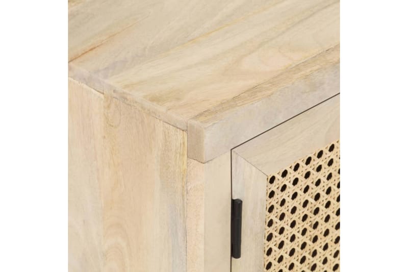 TV-bänk 120x30x40 cm massivt mangoträ och naturlig rotting - Brun - Möbler - Vardagsrum - Tv-möbler & mediamöbler - Tv-bänkar
