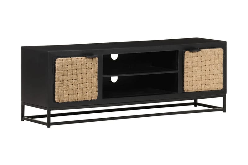 Tv-bänk 120x30x40 cm massivt mangoträ - Svart - Möbler - Vardagsrum - Tv-möbler & mediamöbler - Tv-bänkar