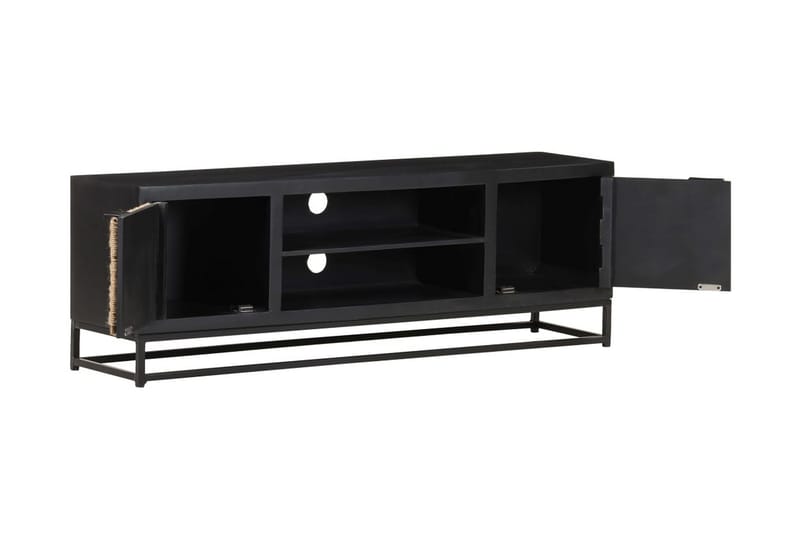 Tv-bänk 120x30x40 cm massivt mangoträ - Svart - Möbler - Vardagsrum - Tv-möbler & mediamöbler - Tv-bänkar
