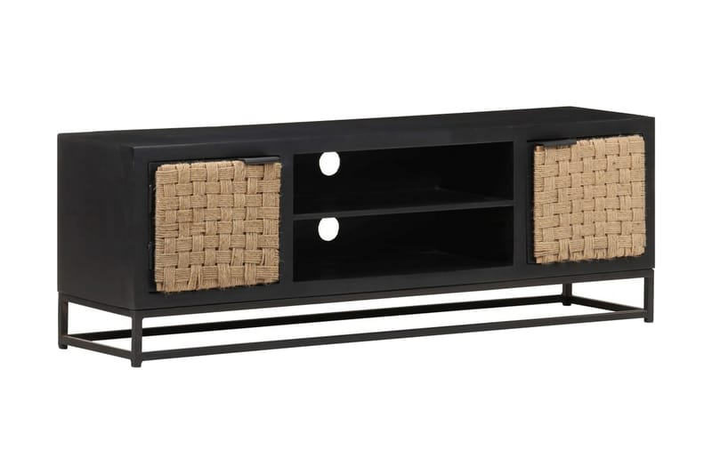 Tv-bänk 120x30x40 cm massivt mangoträ - Svart - Möbler - Vardagsrum - Tv-möbler & mediamöbler - Tv-bänkar