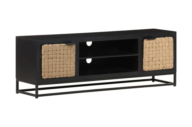 Tv-bänk 120x30x40 cm massivt mangoträ - Svart - Möbler - Vardagsrum - Tv-möbler & mediamöbler - Tv-bänkar
