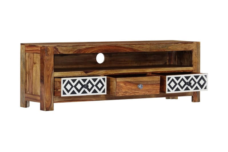 TV-bänk 120x30x40 cm massivt sheshamträ - Brun - Möbler - Vardagsrum - Tv-möbler & mediamöbler - Tv-bänkar