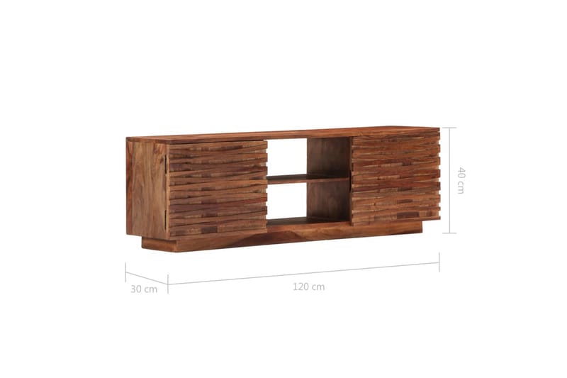 TV-bänk 120x30x40 cm massivt sheshamträ - Brun - Möbler - Vardagsrum - Tv-möbler & mediamöbler - Tv-bänkar