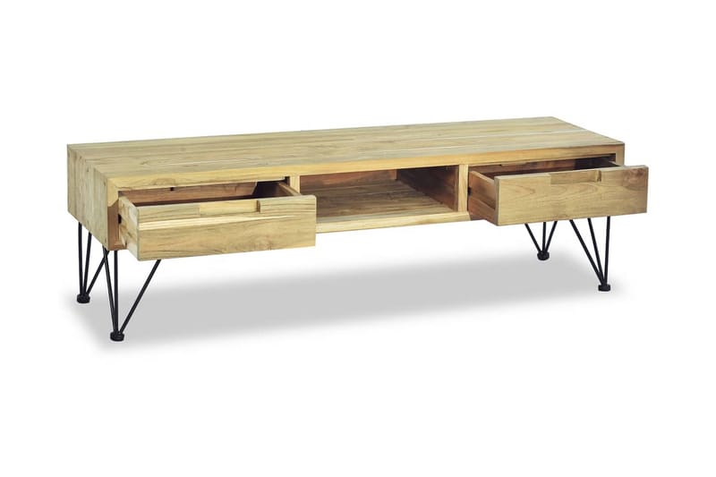 TV-bänk 120x35x35 cm massiv teak - Brun - Möbler - Vardagsrum - Tv-möbler & mediamöbler - Tv-bänkar
