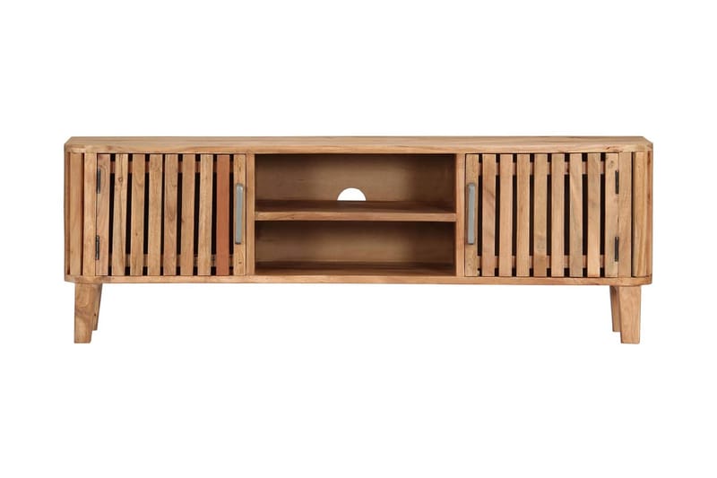 TV-bänk 130x30x45 cm massivt akaciaträ - Brun - Möbler - Vardagsrum - Tv-möbler & mediamöbler - Tv-bänkar
