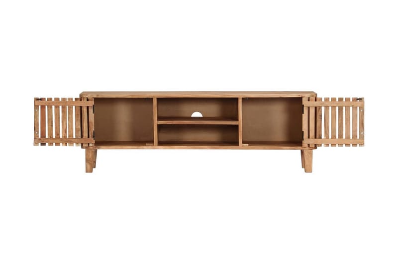 TV-bänk 130x30x45 cm massivt akaciaträ - Brun - Möbler - Vardagsrum - Tv-möbler & mediamöbler - Tv-bänkar