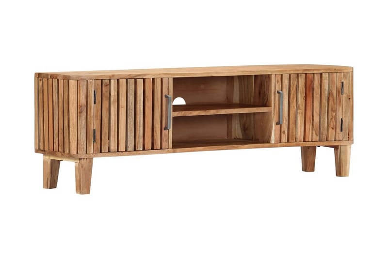 TV-bänk 130x30x45 cm massivt akaciaträ - Brun - Möbler - Vardagsrum - Tv-möbler & mediamöbler - Tv-bänkar