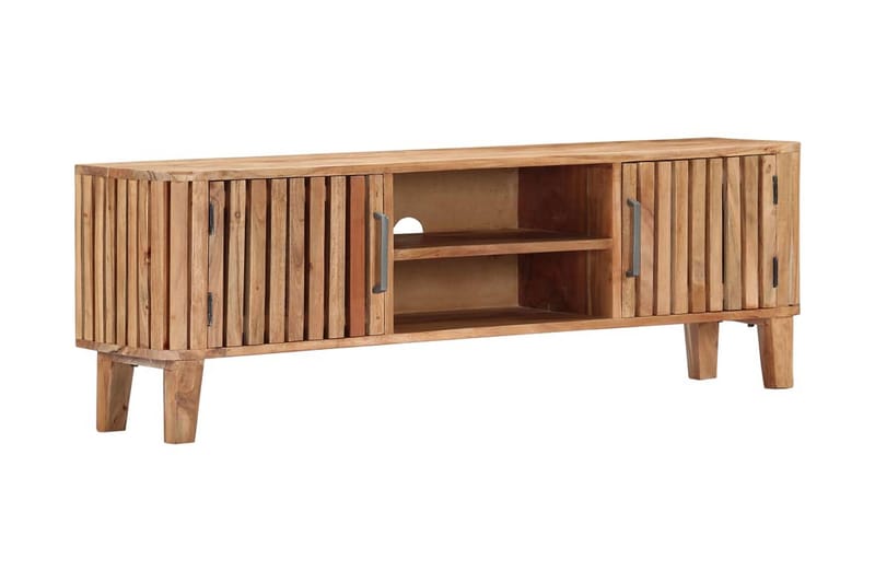 TV-bänk 130x30x45 cm massivt akaciaträ - Brun - Möbler - Vardagsrum - Tv-möbler & mediamöbler - Tv-bänkar