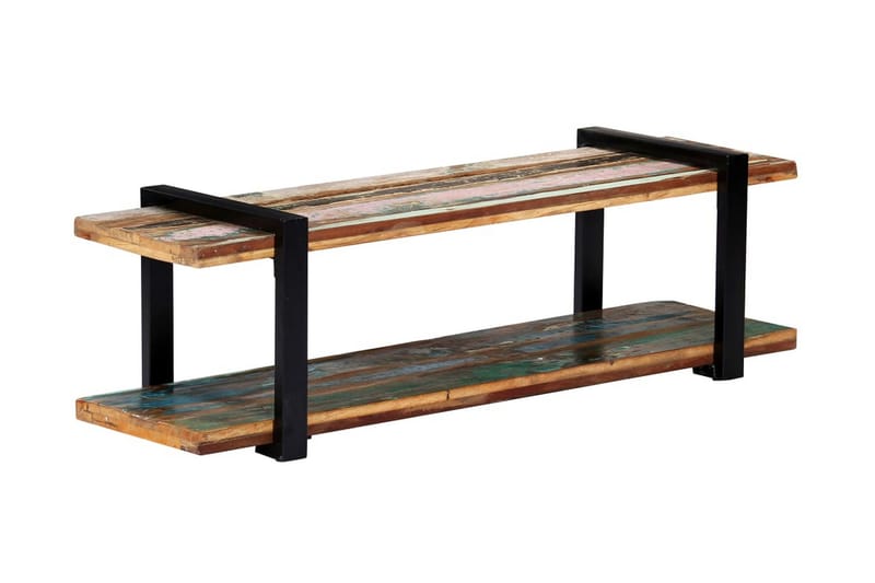 TV-bänk 130x40x40 cm massivt återvunnet trä - Flerfärgad - Möbler - Vardagsrum - Tv-möbler & mediamöbler - Tv-bänkar