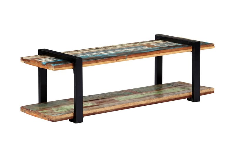 TV-bänk 130x40x40 cm massivt återvunnet trä - Flerfärgad - Möbler - Vardagsrum - Tv-möbler & mediamöbler - Tv-bänkar